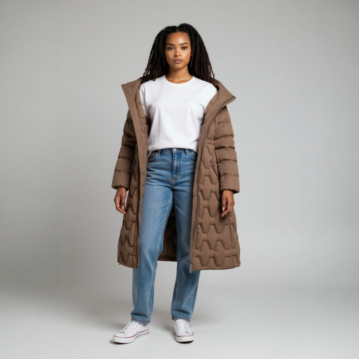 Velmora Quilted Down Coat